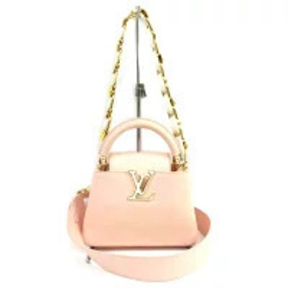 Louis Vuitton pink Taurillon Flower Chain Capucines bag